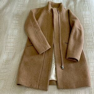 J Crew Stadium Wool Cloth Cocoon Coat sz 6 Camel